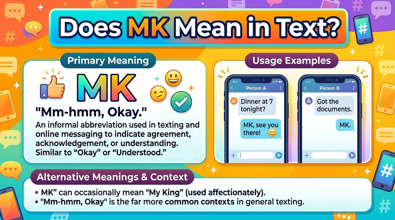 Does MK Mean in Text