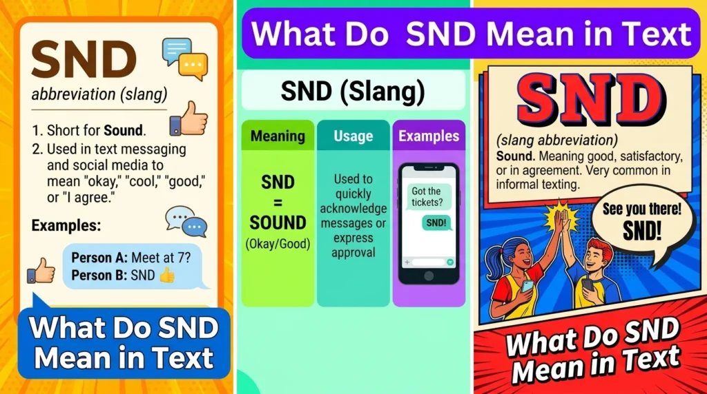 What Do SND Mean in Text