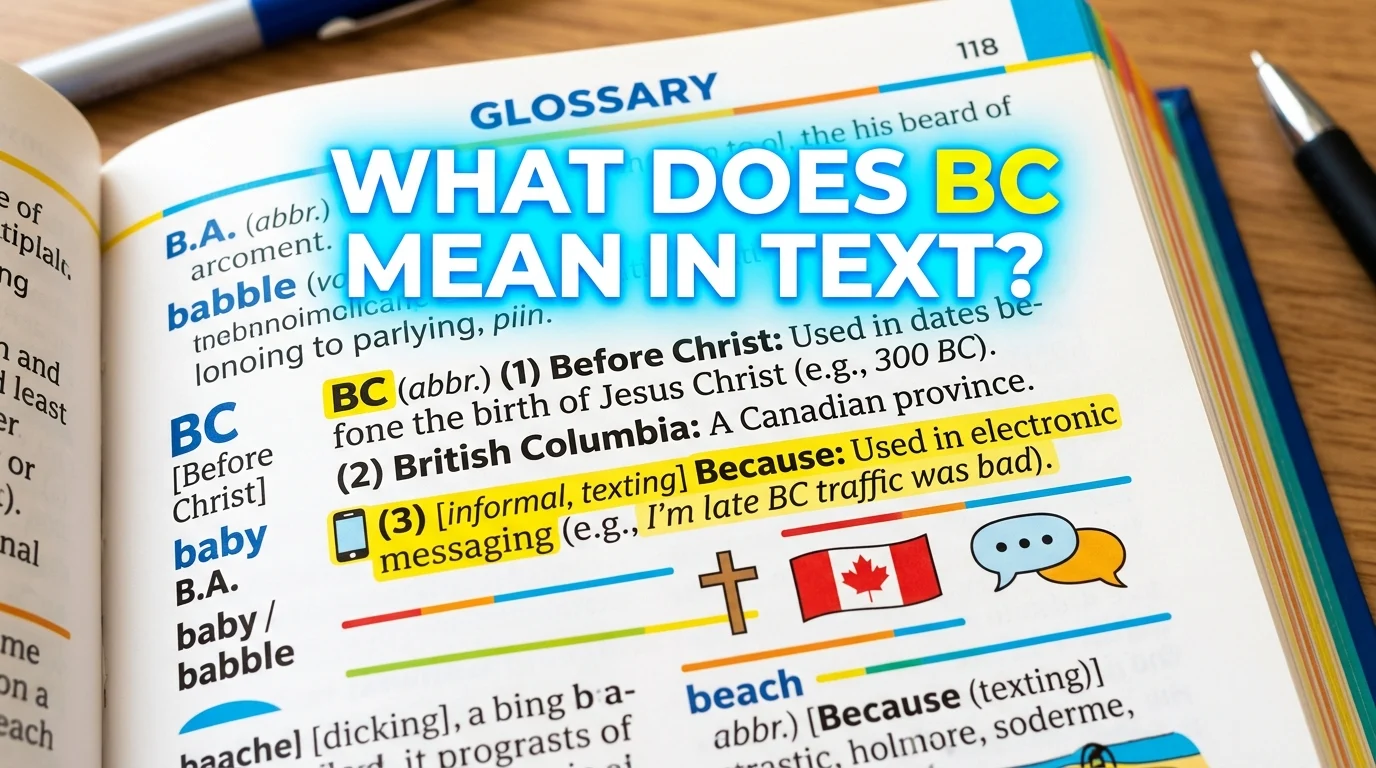 What Does BC Mean in Text