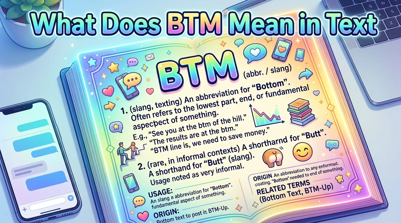 What Does BTM Mean in Text