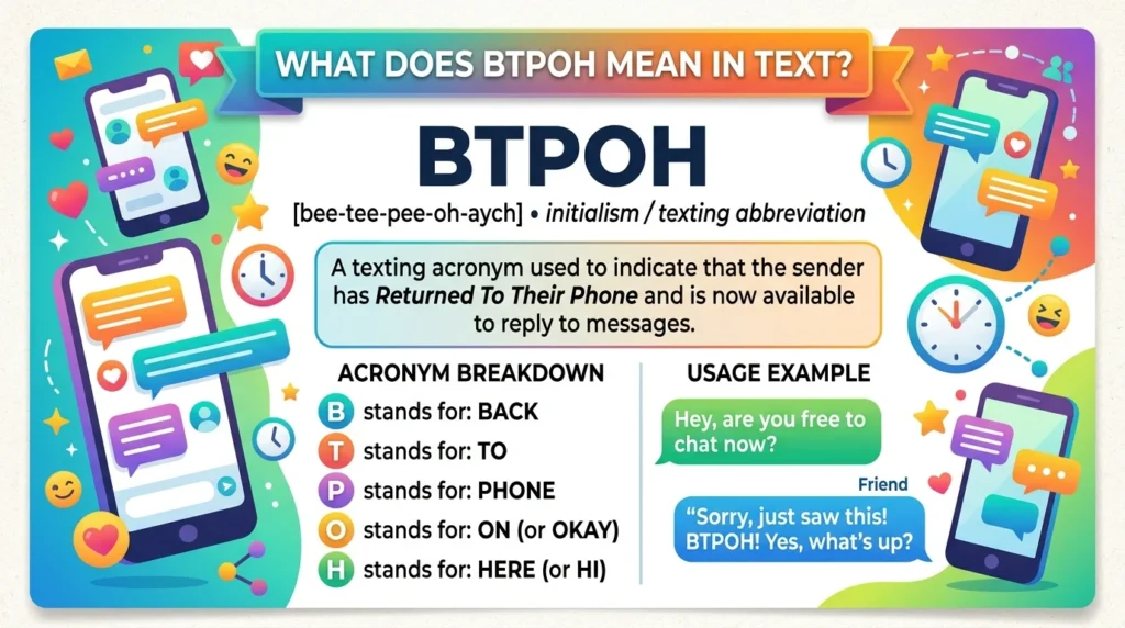 What Does BTPOH Meaning