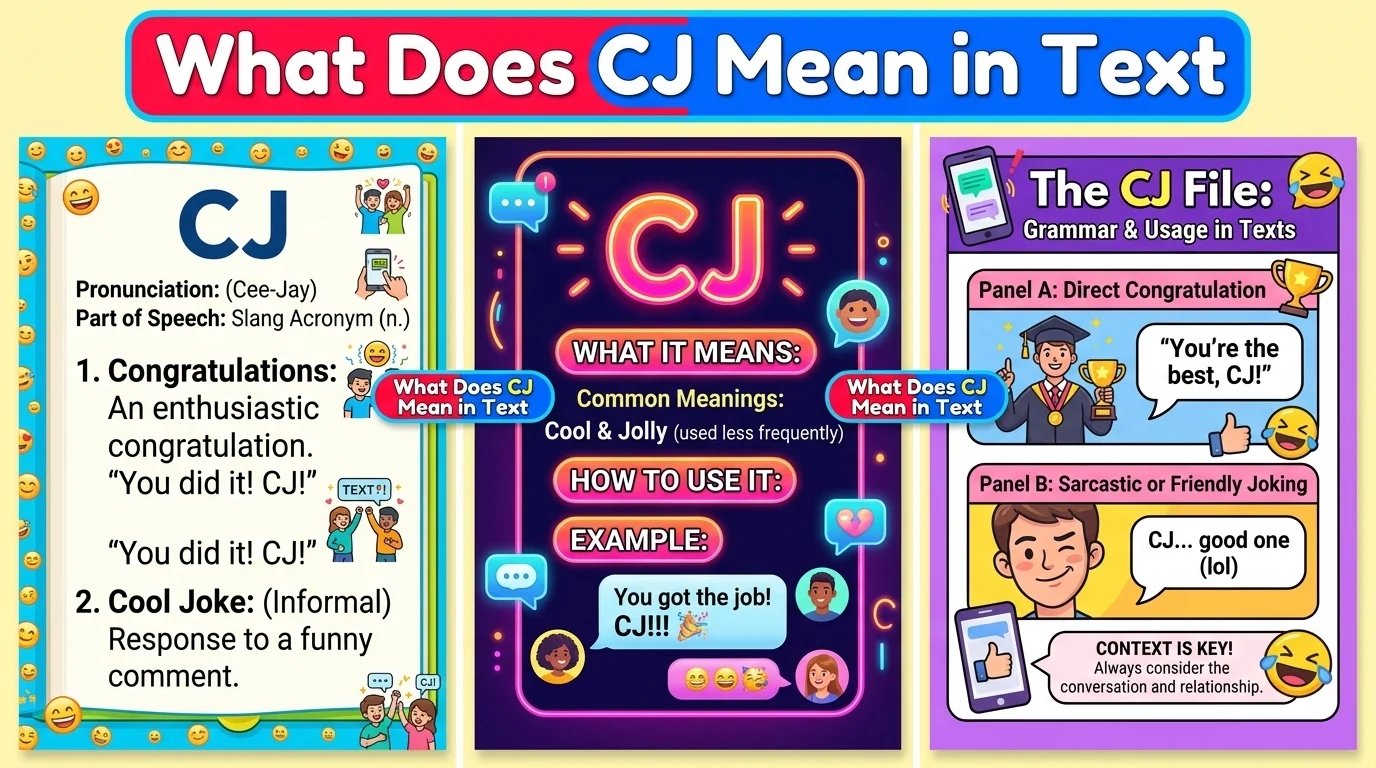 What Does CJ Mean in Text