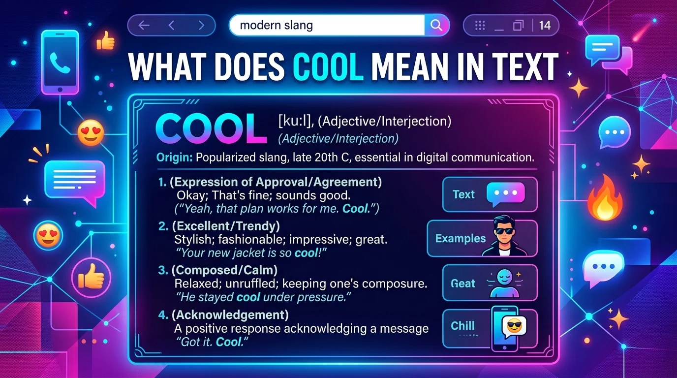 What Does Cool Mean in Text