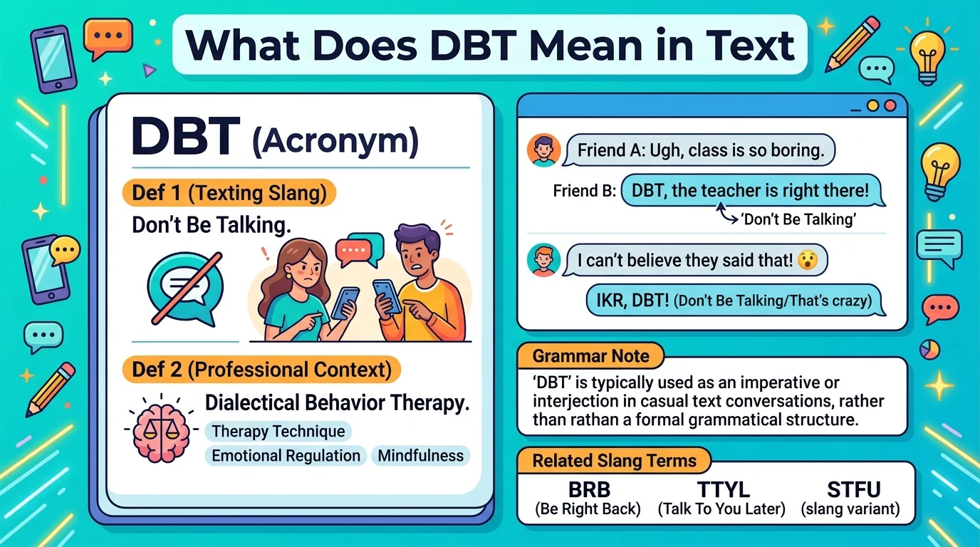 What Does DBT Mean in Text