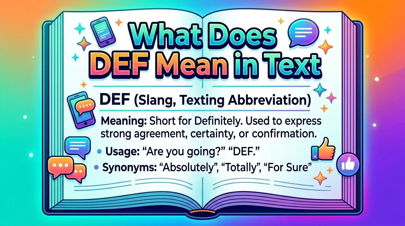 What Does DEF Mean in Text
