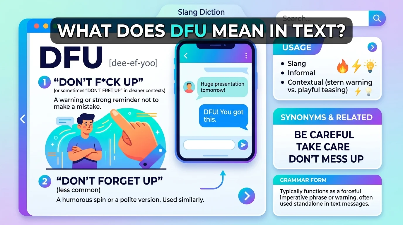 What Does DFU Mean in Text