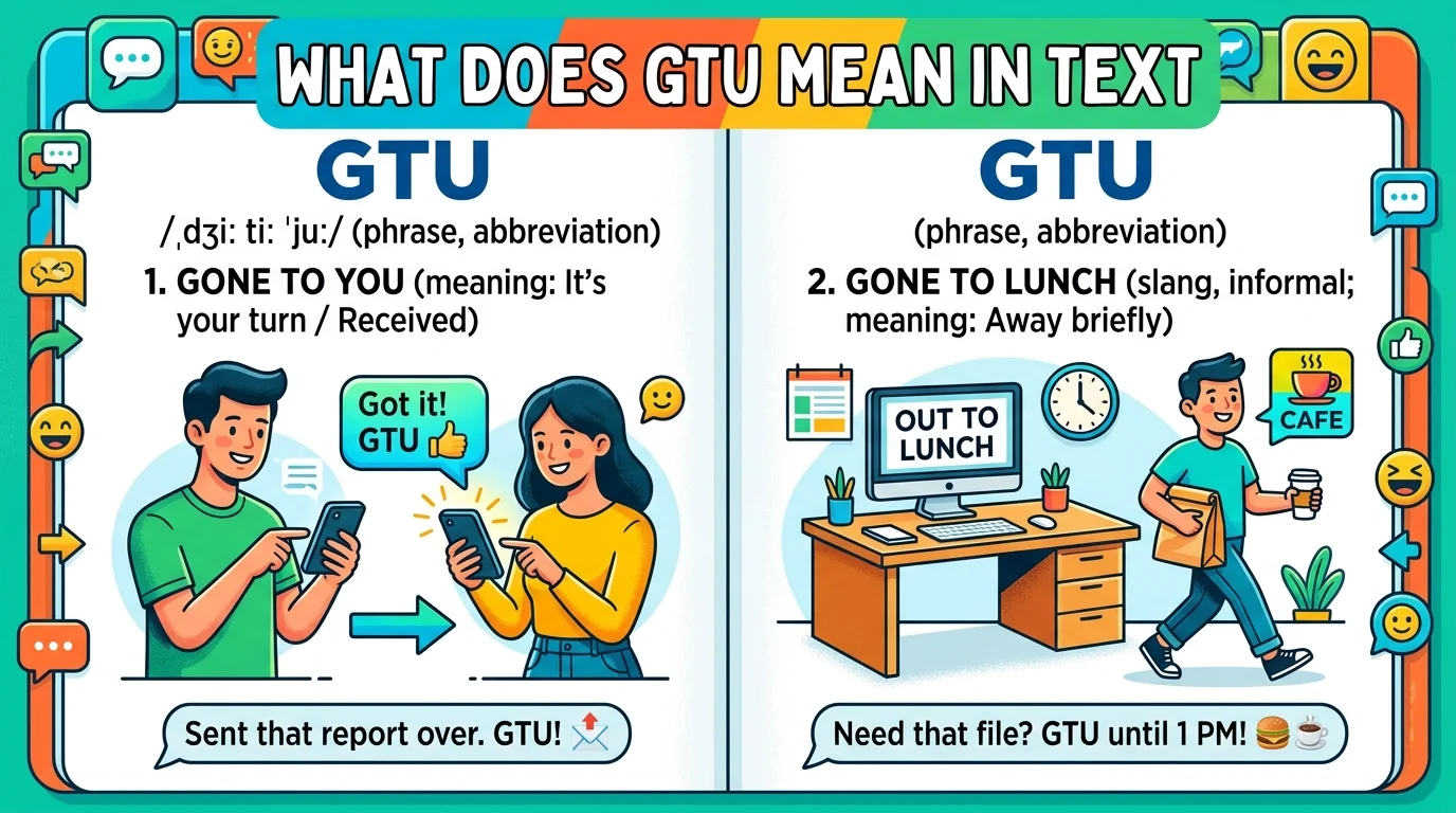 What Does GTU Mean in Text