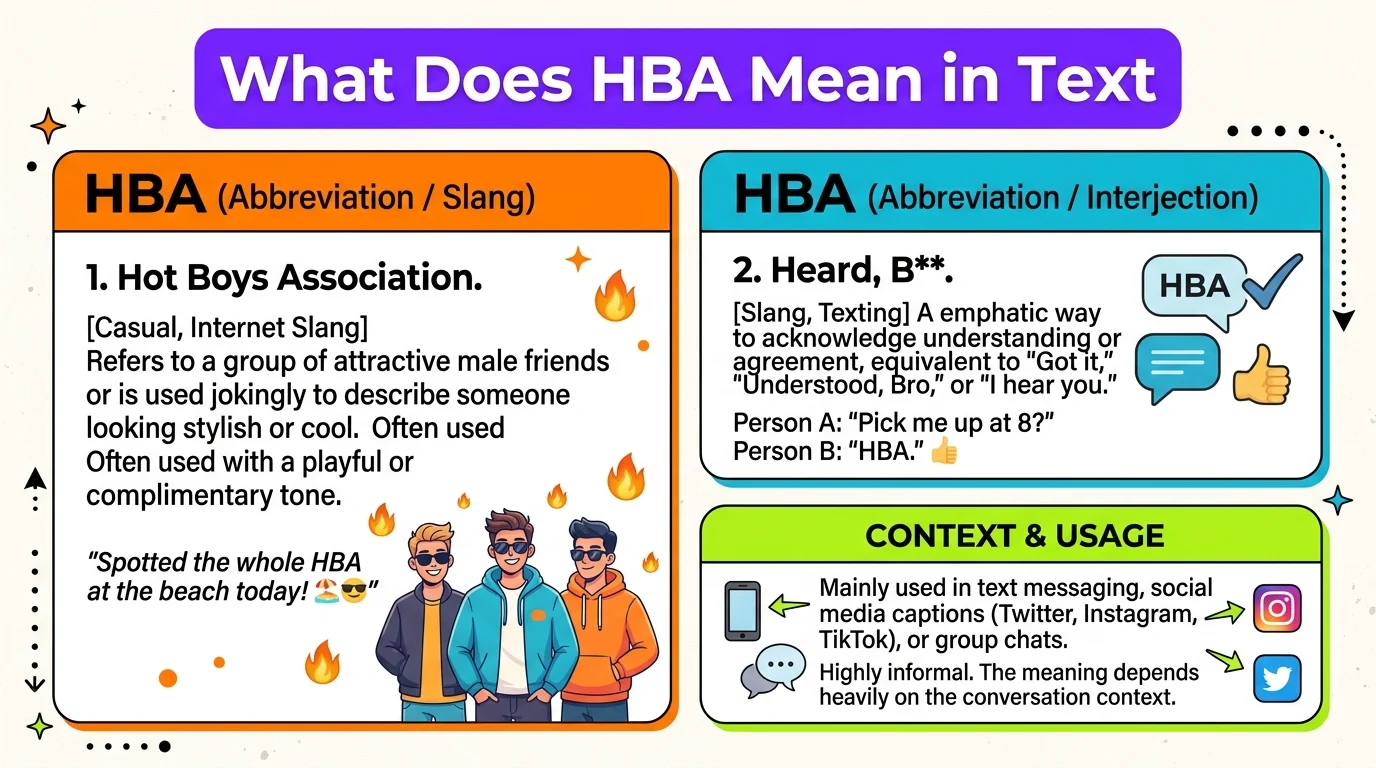 What Does HBA Mean in Text