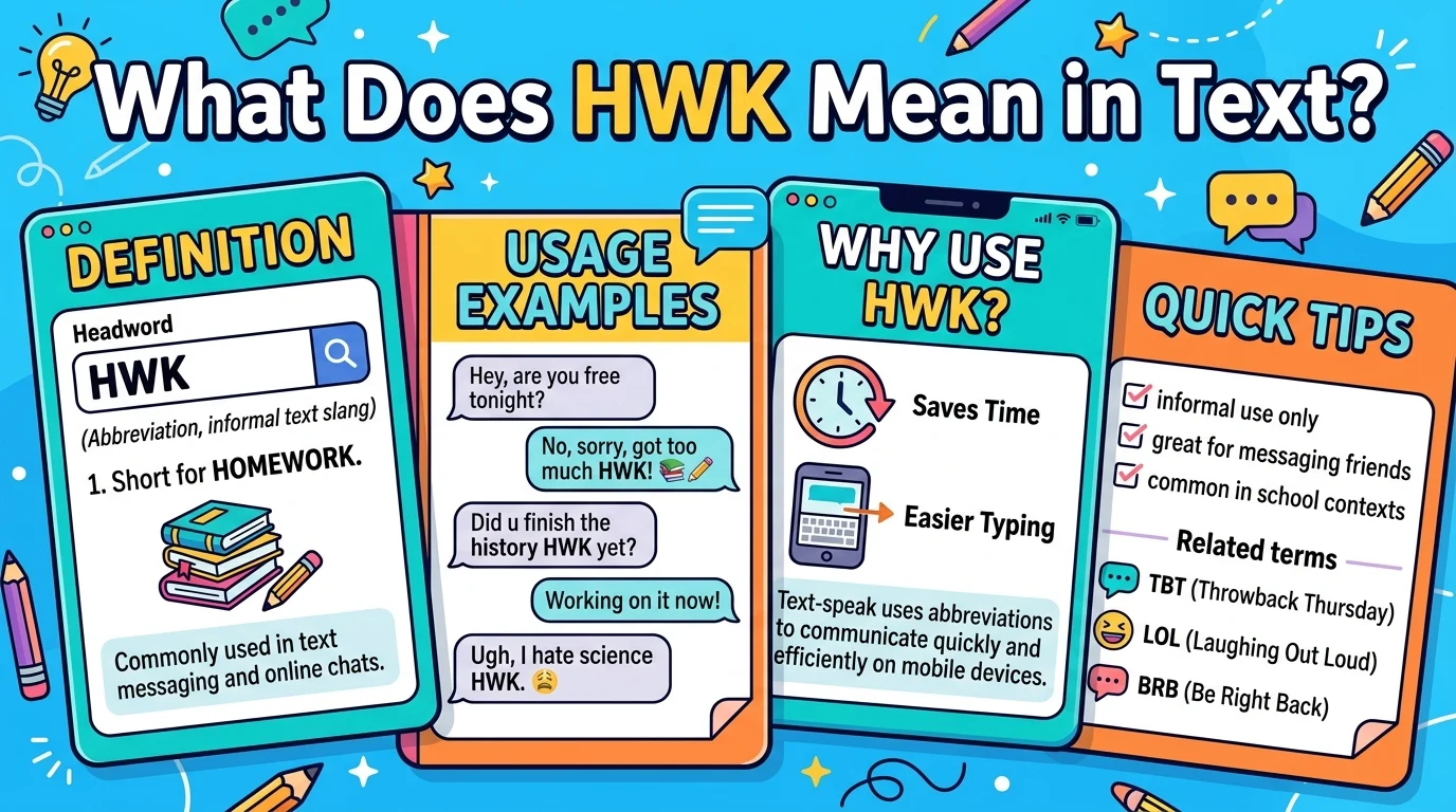 What Does HWK Mean in Text