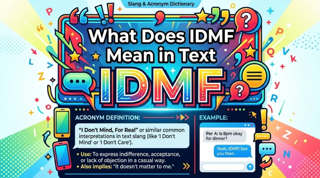 What Does IDMF Mean in Text