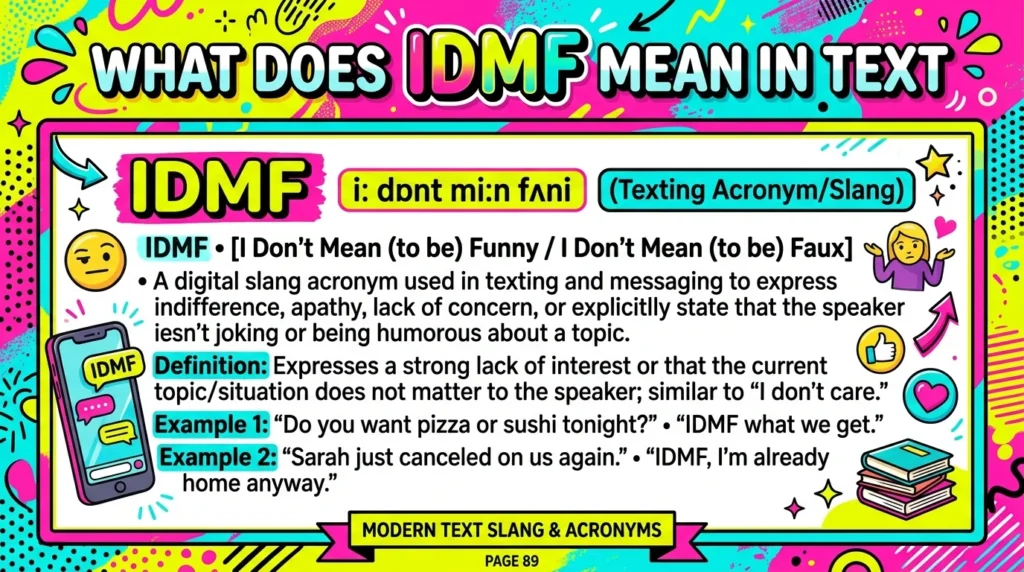What Does IDMF Meaning