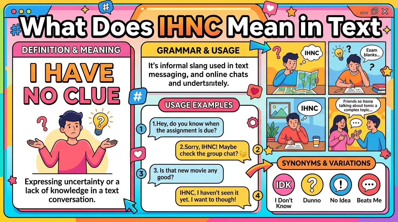 What Does IHNC Mean in Text