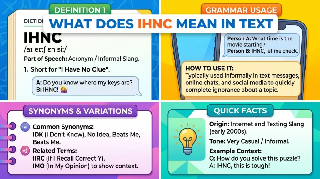 What Does IHNC Meaning