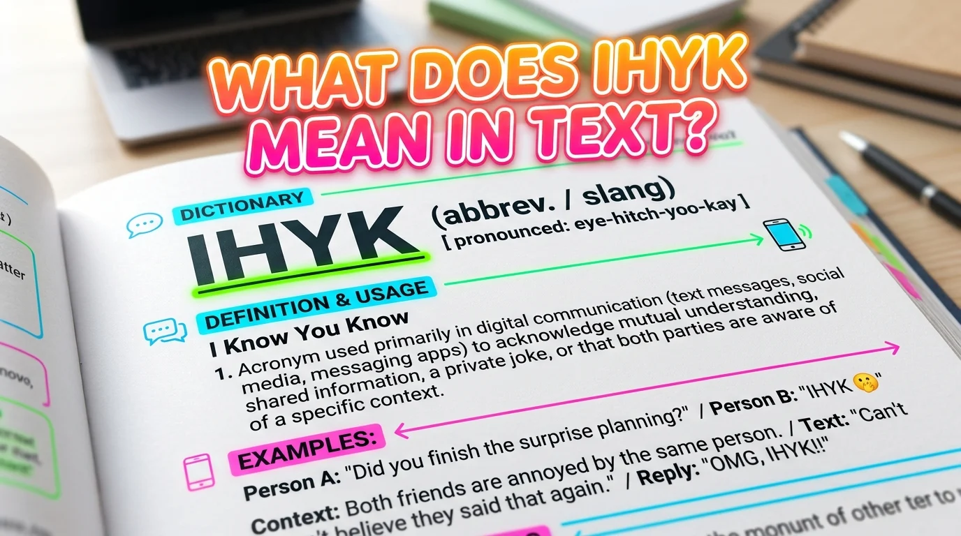 What Does IHYK Mean in Text