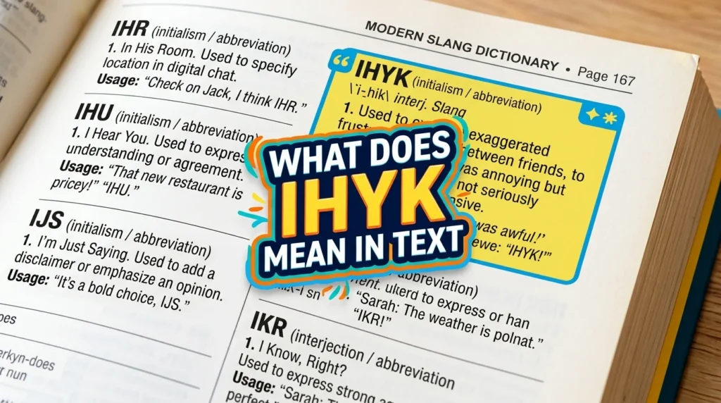 What Does IHYK Meaning