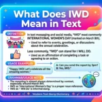 What Does IWD Mean in Text