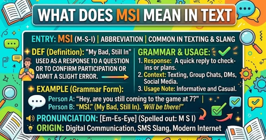 What Does MSI Mean in Text