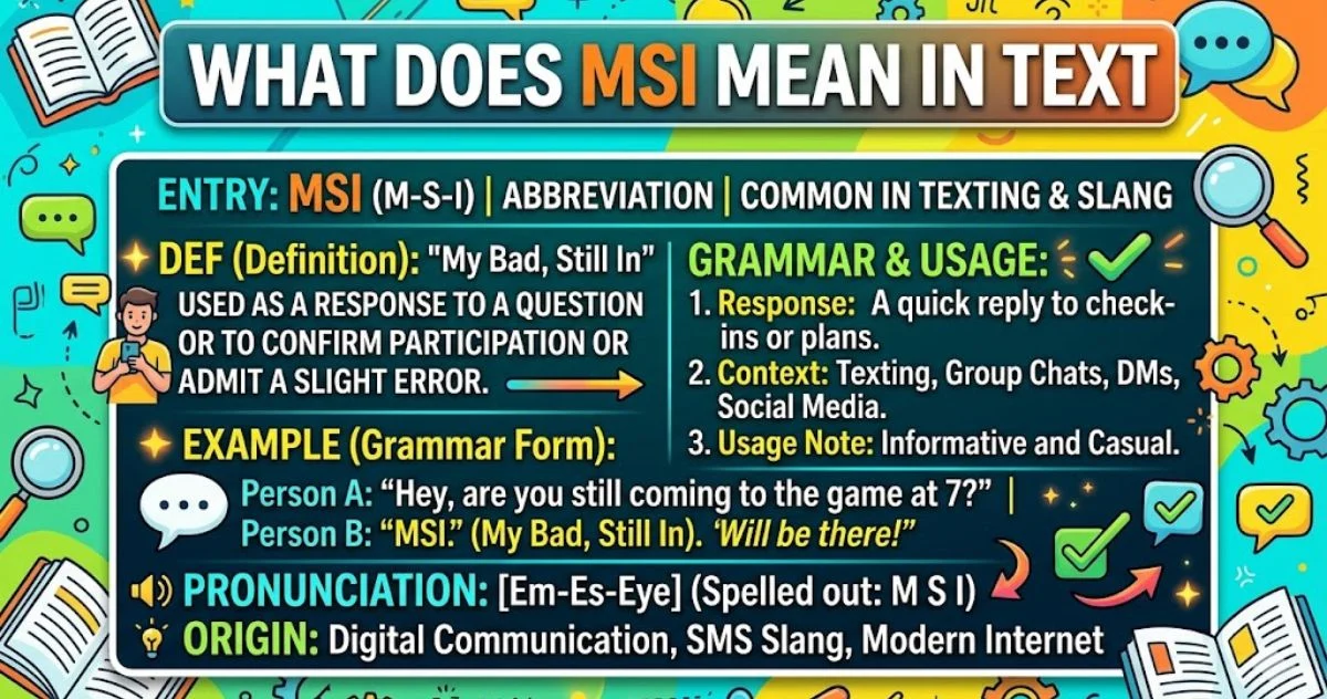 What Does MSI Mean in Text