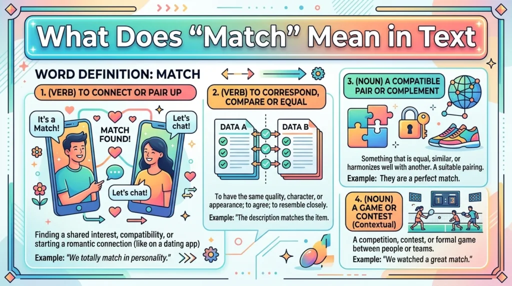 What Does “Match” Mean in Text