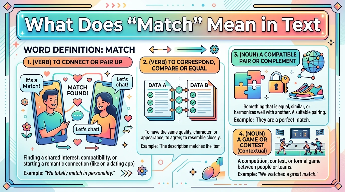 What Does “Match” Mean in Text