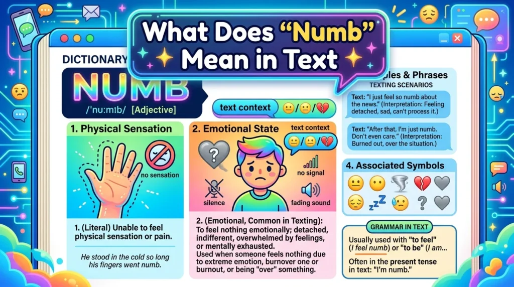 What Does “Numb” Mean in Text