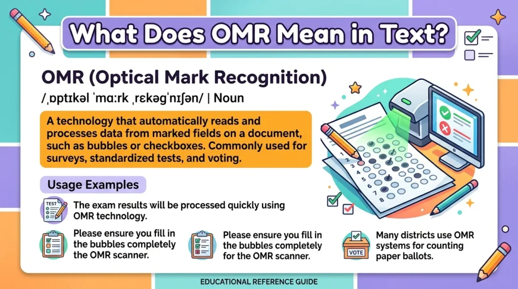 What Does OMR Mean in Text