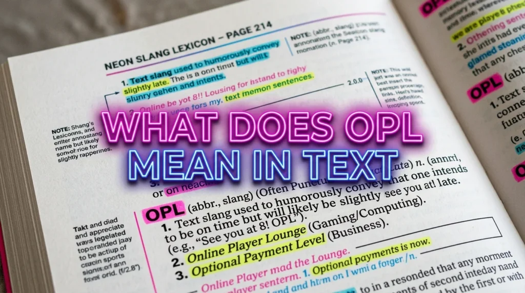 What Does OPL Mean in Text