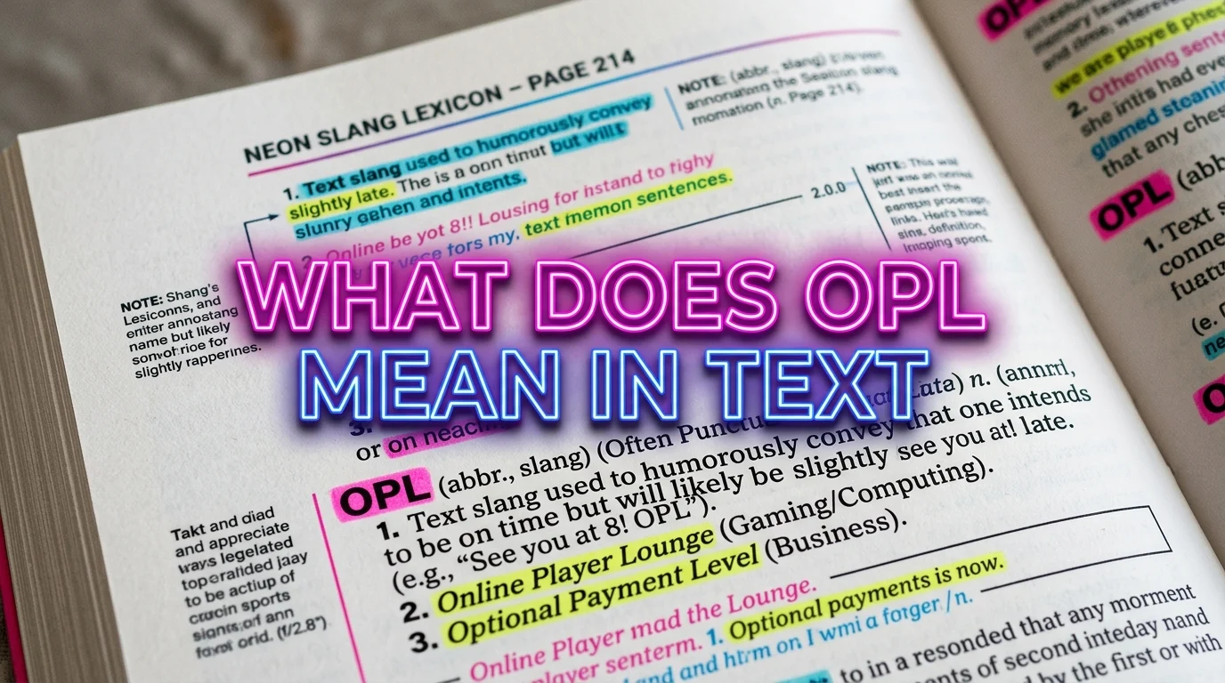 What Does OPL Mean in Text
