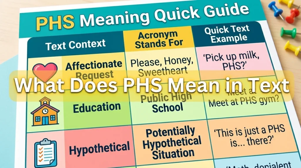 What Does PHS Meaning