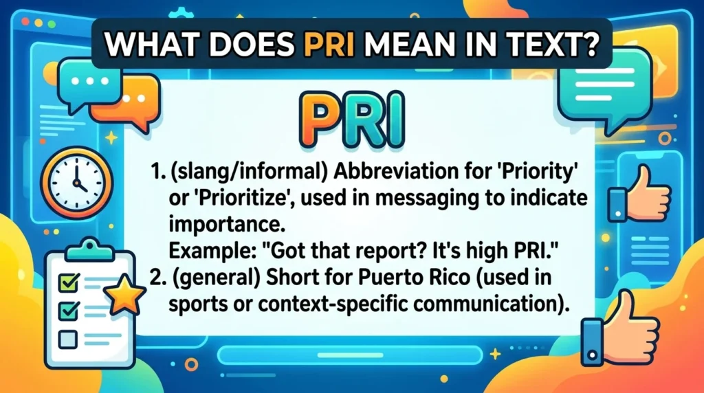 What Does PRI Meaning