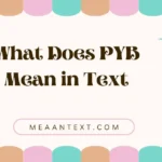 What Does PYB Mean in Text