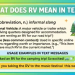 What Does RV Mean in Text