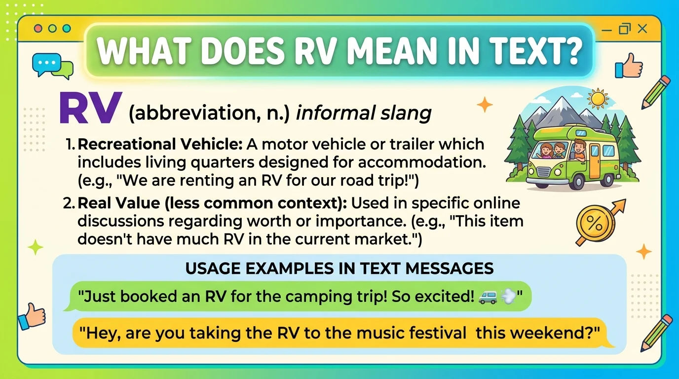 What Does RV Mean in Text