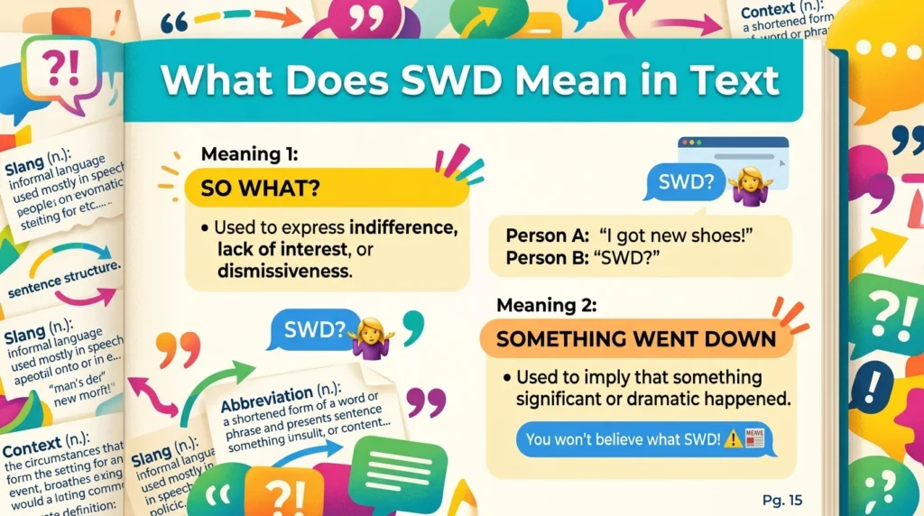 What Does SWD Mean in Text