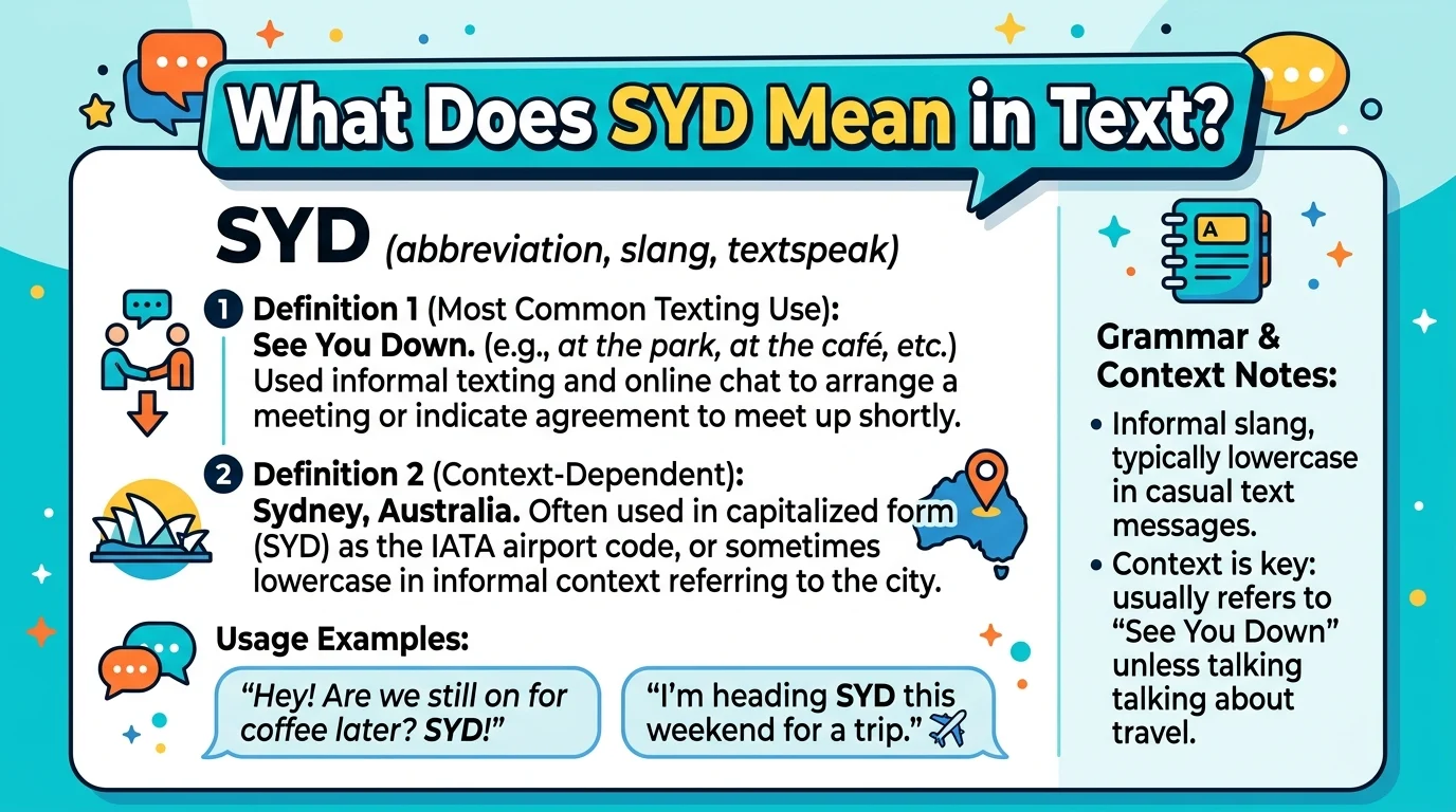 What Does SYD Mean in Text