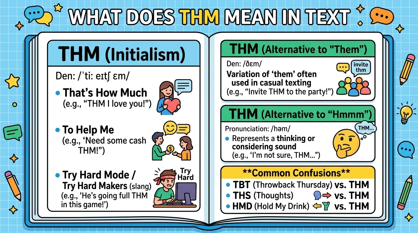 What Does THM Mean in Text