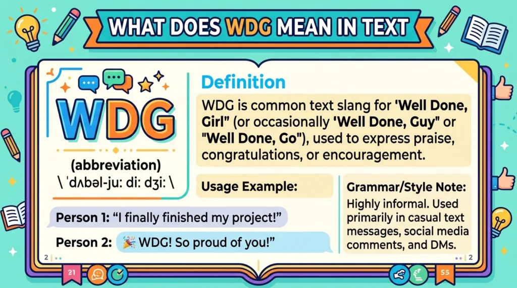 What Does WDG Mean in Text