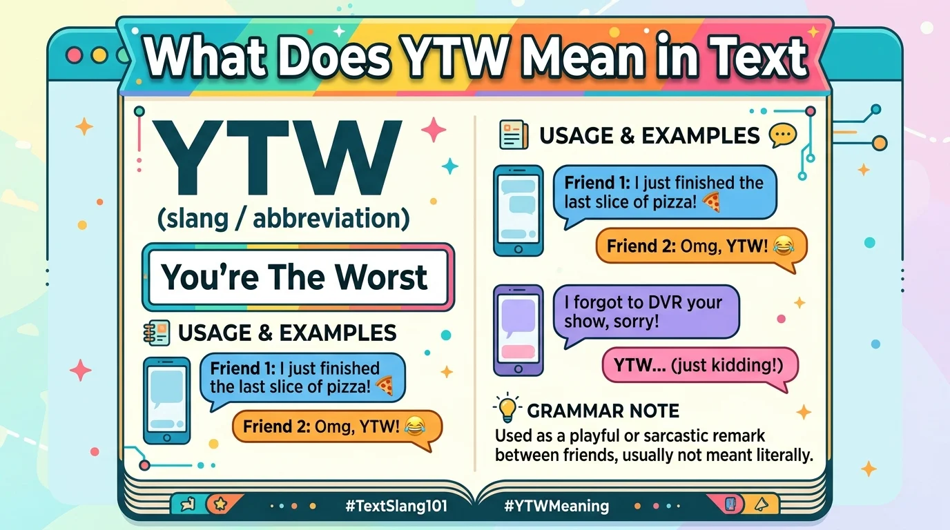 What Does YTW Mean in Text