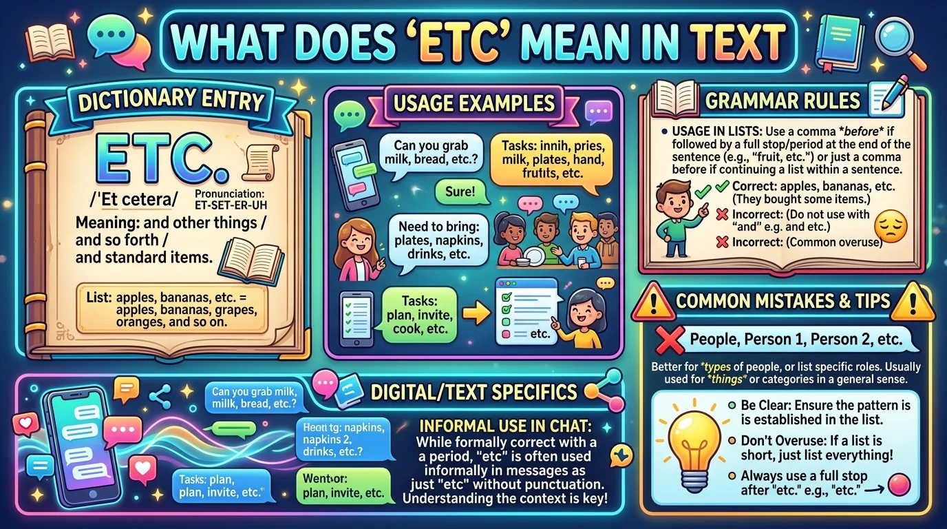 What Does “etc” Mean in Text