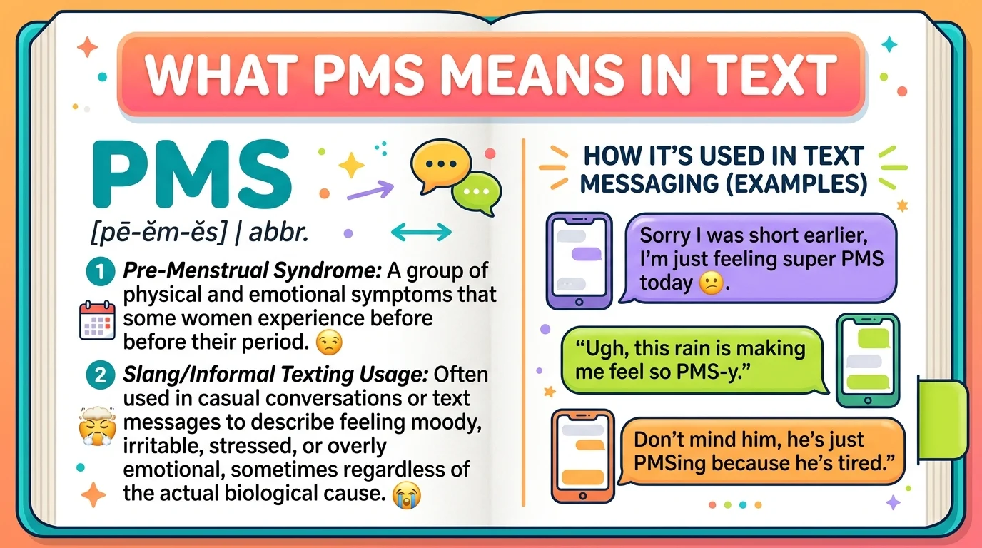 What PMS Mean in Text