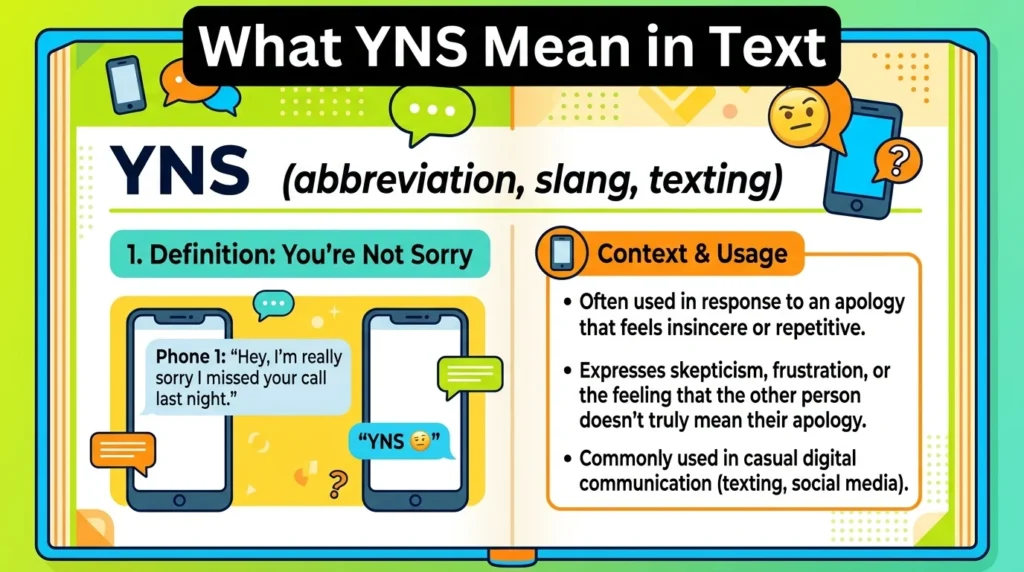 What YNS Mean in Text