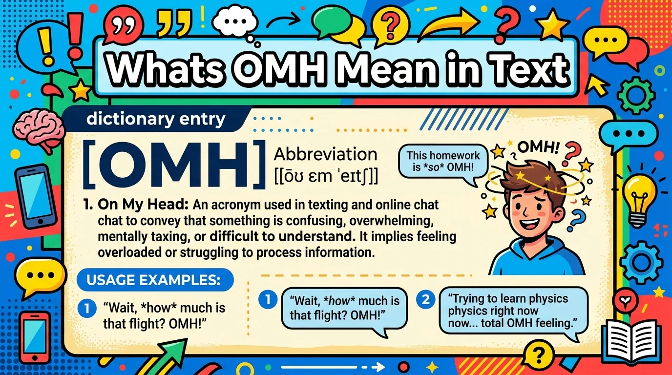 Whats OMH Mean in Text